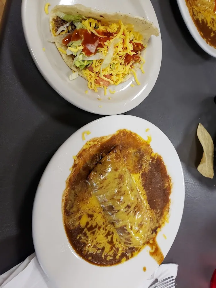 A Taco and a Carne Enchilada